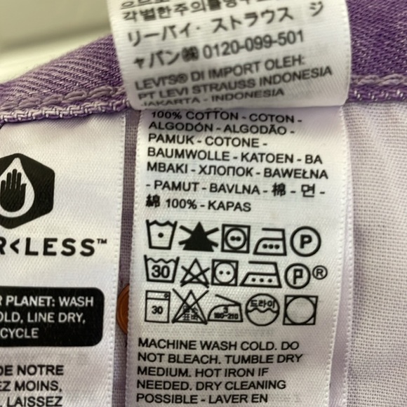 Levi's 501 Classic Cutoff Denim J ean Shorts Lavender Purple - 26 - Picture 12 of 12